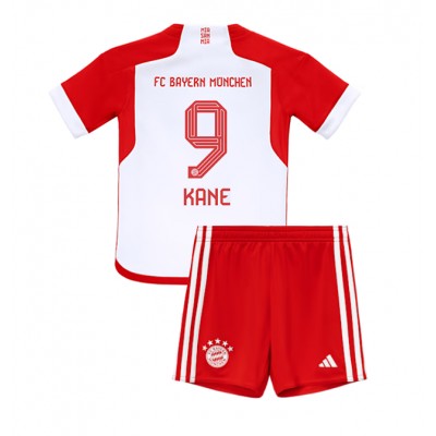 Otroški Nogometni dresi Bayern Munich Harry Kane #9 Domači 2023-24 Kratek Rokav (+ Kratke hlače)